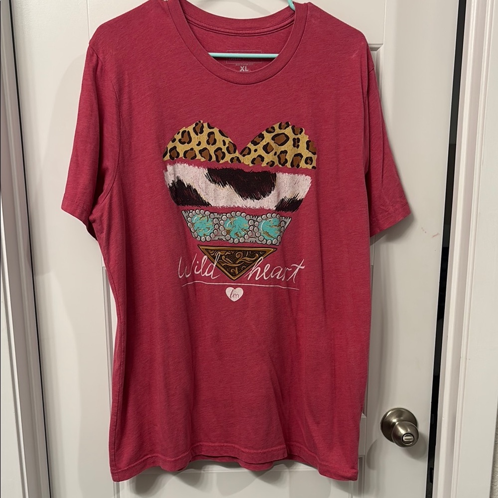 Wild Heart Women’s Graphic T-Shirt - Red